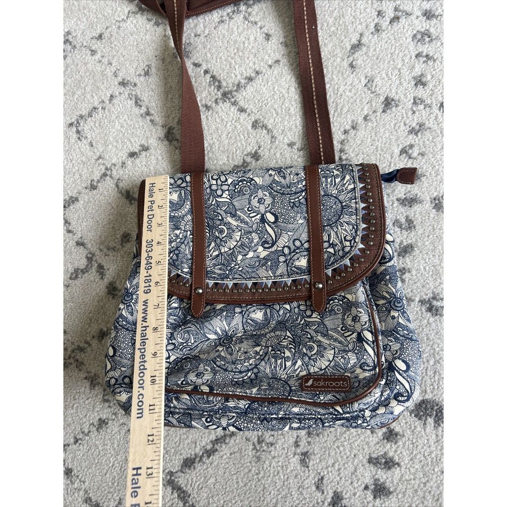 Sakroots Backpack Artist's Circle Blue Floral Embroidered Saddle Bag Purse‎ - Picture 14 of 14